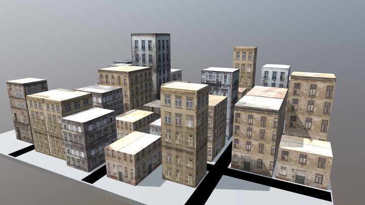 City LowPoly 3D Model