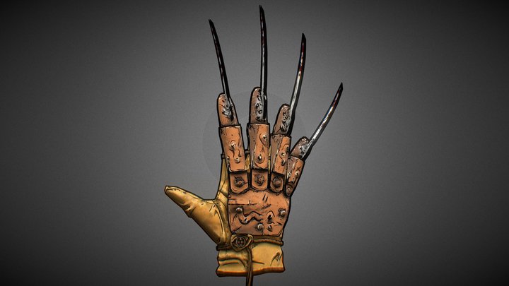 Stylized Freddy Krueger Glove 3D Model