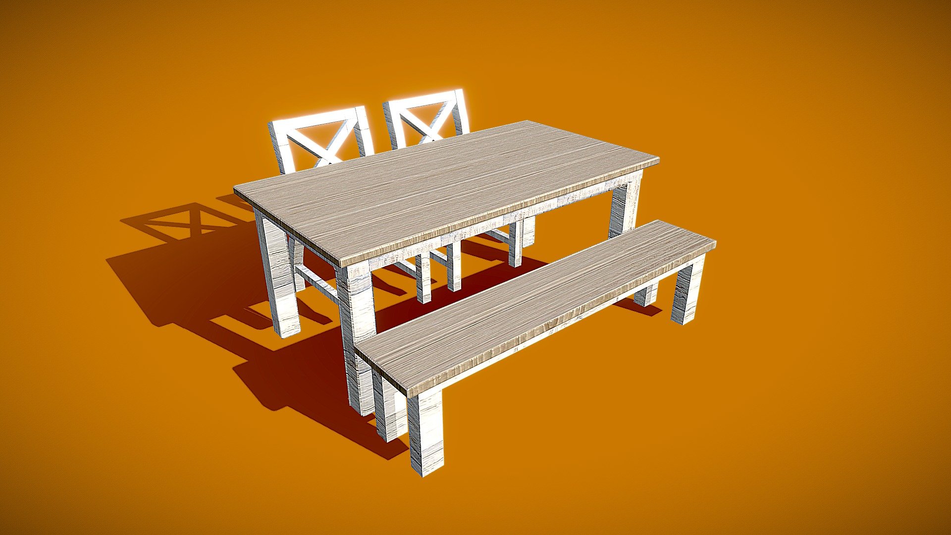 Table and Chairs with Bench
