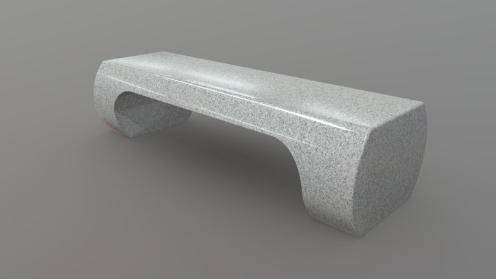 Granite Bench 3D Model
