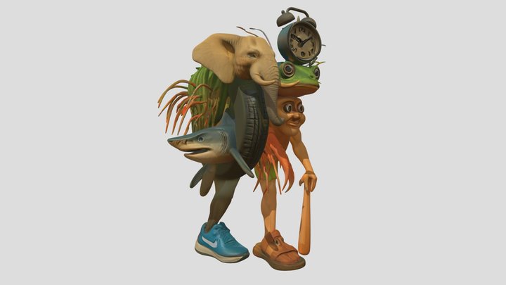 Italian brainrot final boss 3D Model