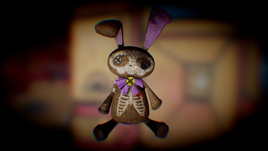 skull bunny plush