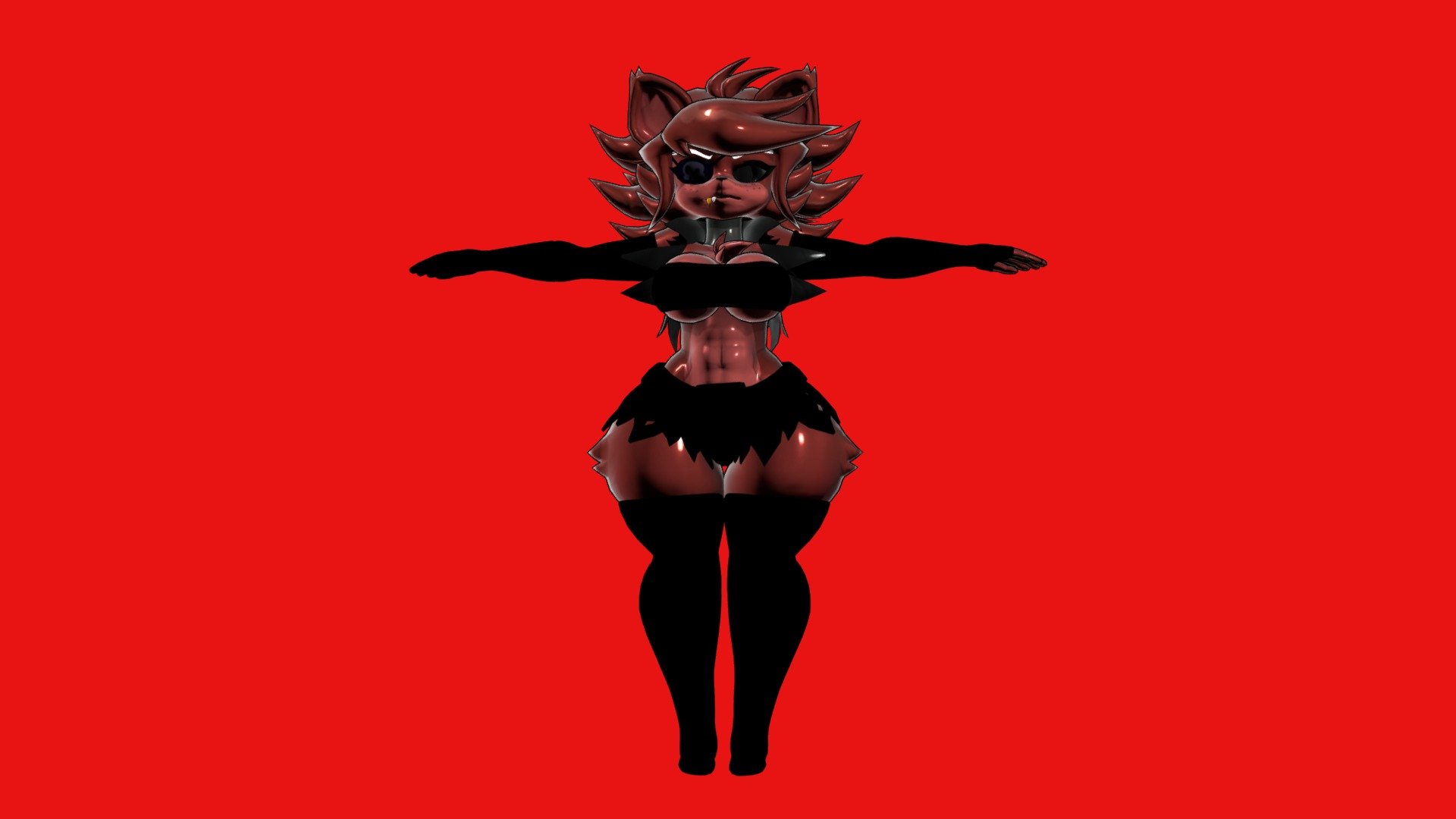 Foxywithbalckclotheswithproblems Download Free 3d Model By Dj The Hellhound 