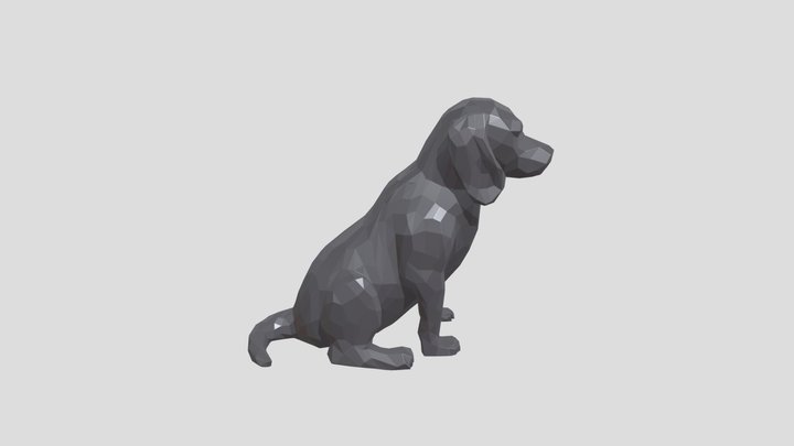 Dog_Beagle_LowPoly_3DPrint 3D Model