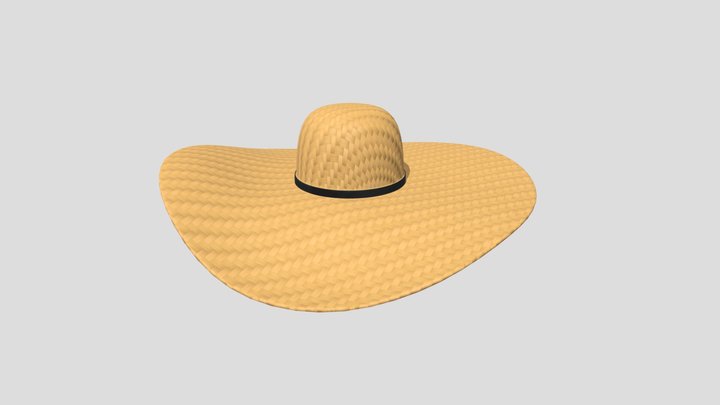 Straw Sun Hat 3D Model