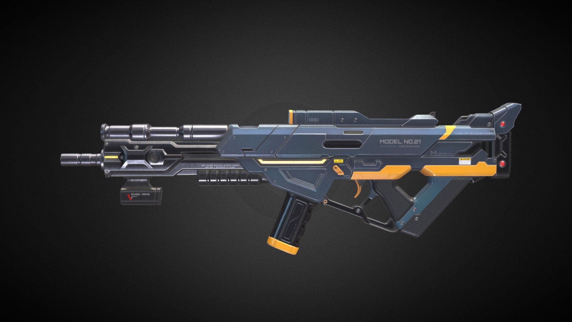 Futuristic_Gun - 3D model by GIANTY [424ed81] - Sketchfab