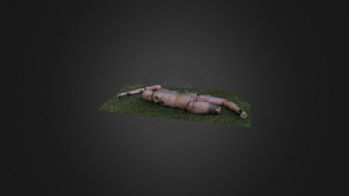 Dummy in grass 3D Model