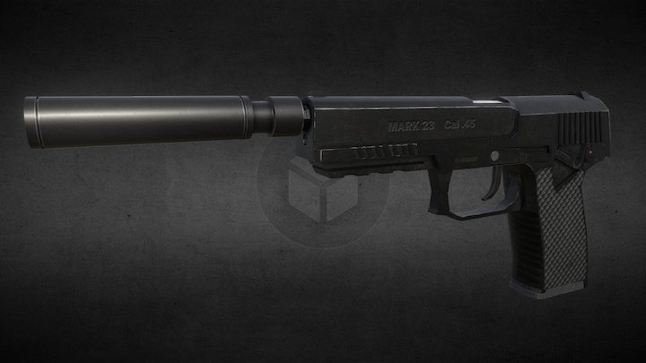MK23 Pistol 3D Model