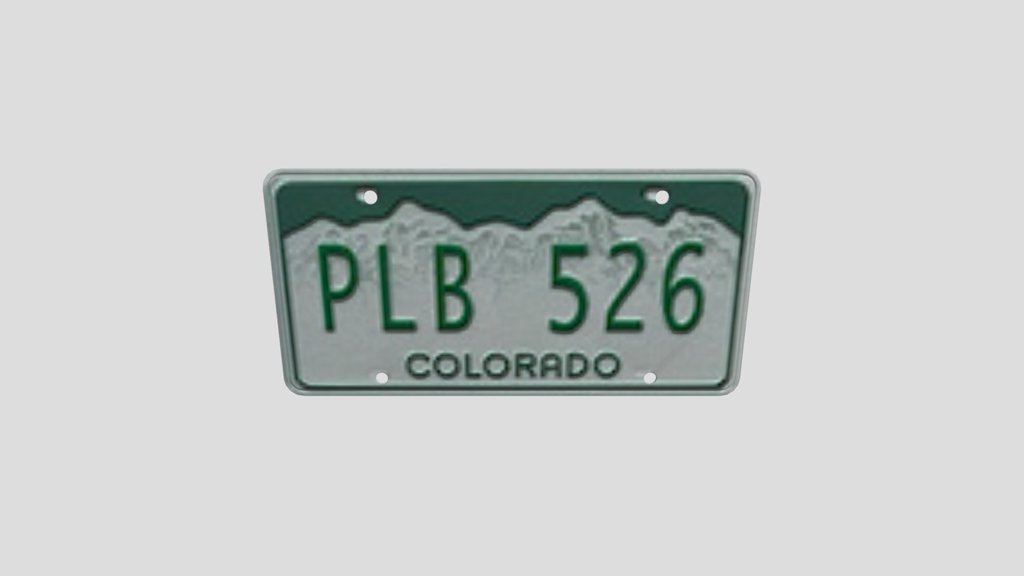 Colorado Licence Plate Pl
