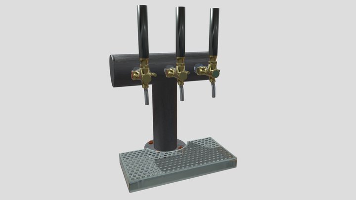 3 Tap Beer Dispenser 3D Model