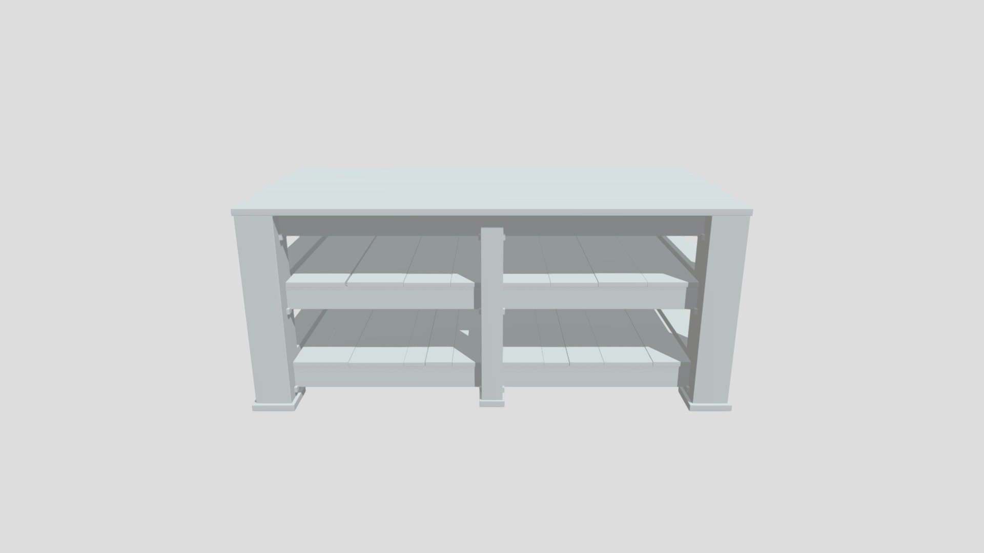 Medieval Style Workbench (Untextured) - Download Free 3D model by ...