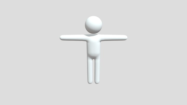 Free Toilet Stickman 3D Model