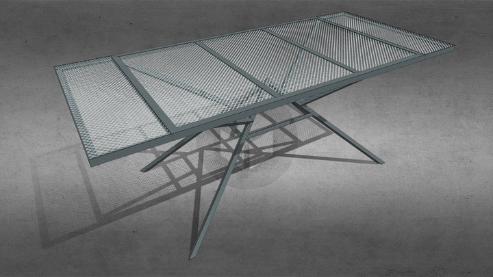 Masa metalica pentru terasa 3D Model
