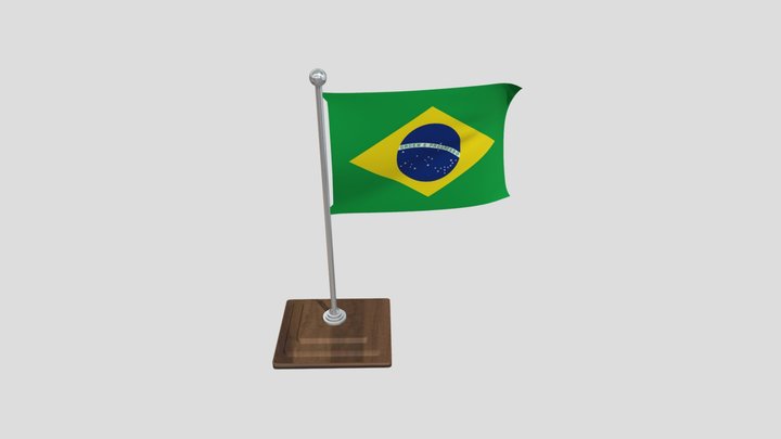 Brazil Flag 3D Model