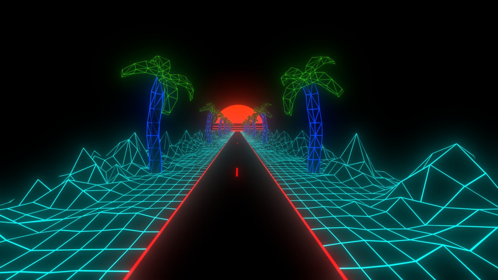 NeonRoad endless loop - Download Free 3D model by Marcel van Duijn ...