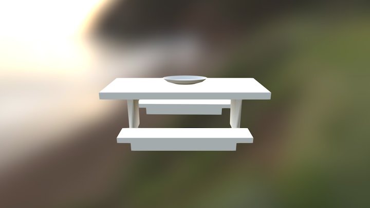 Mesa com utensílio 3D Model