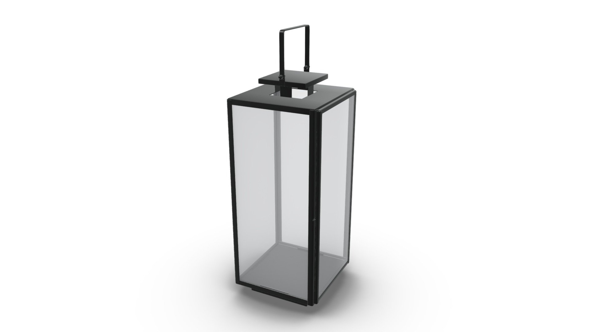 Alyx Large Standing Hurricane Lantern, Black
