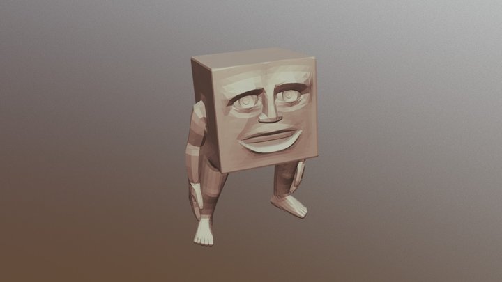 Cube Man 3D Model