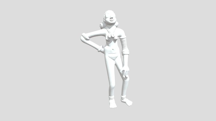 Dancing Girl Statue 3D Model