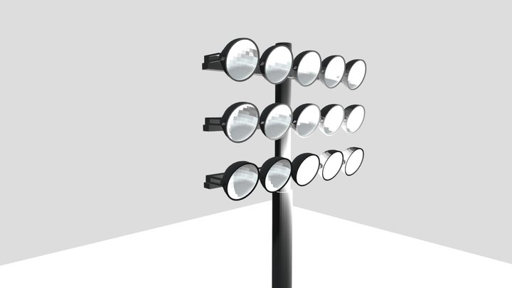 Stadium Light 3D Model