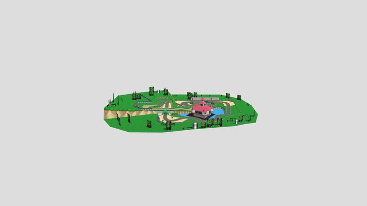 DS DSi - Mario Kart DS - Mario Circuit 3D Model