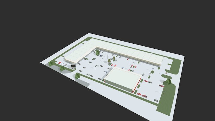 Lincoln Shopping Mall 3D Model