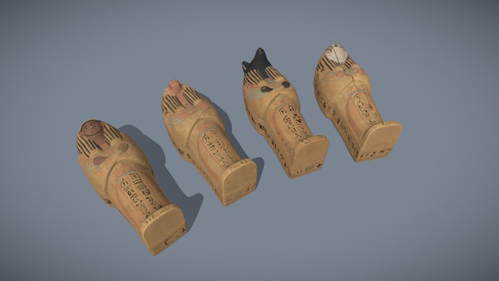 The four sons of Horus 3D Model