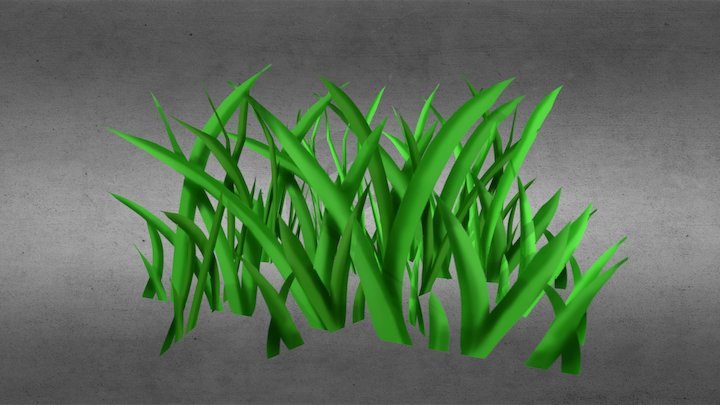 Low poly Grass 3D Model