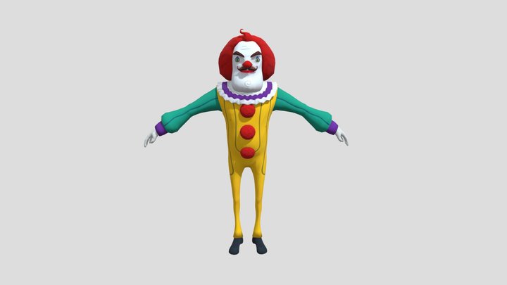 Secret Neighbor Clown Neighbor 3D Model