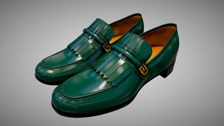 Gucci Men Loafer Shoes 3D Model