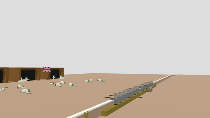 WW1 Trench Warfare 3D Model