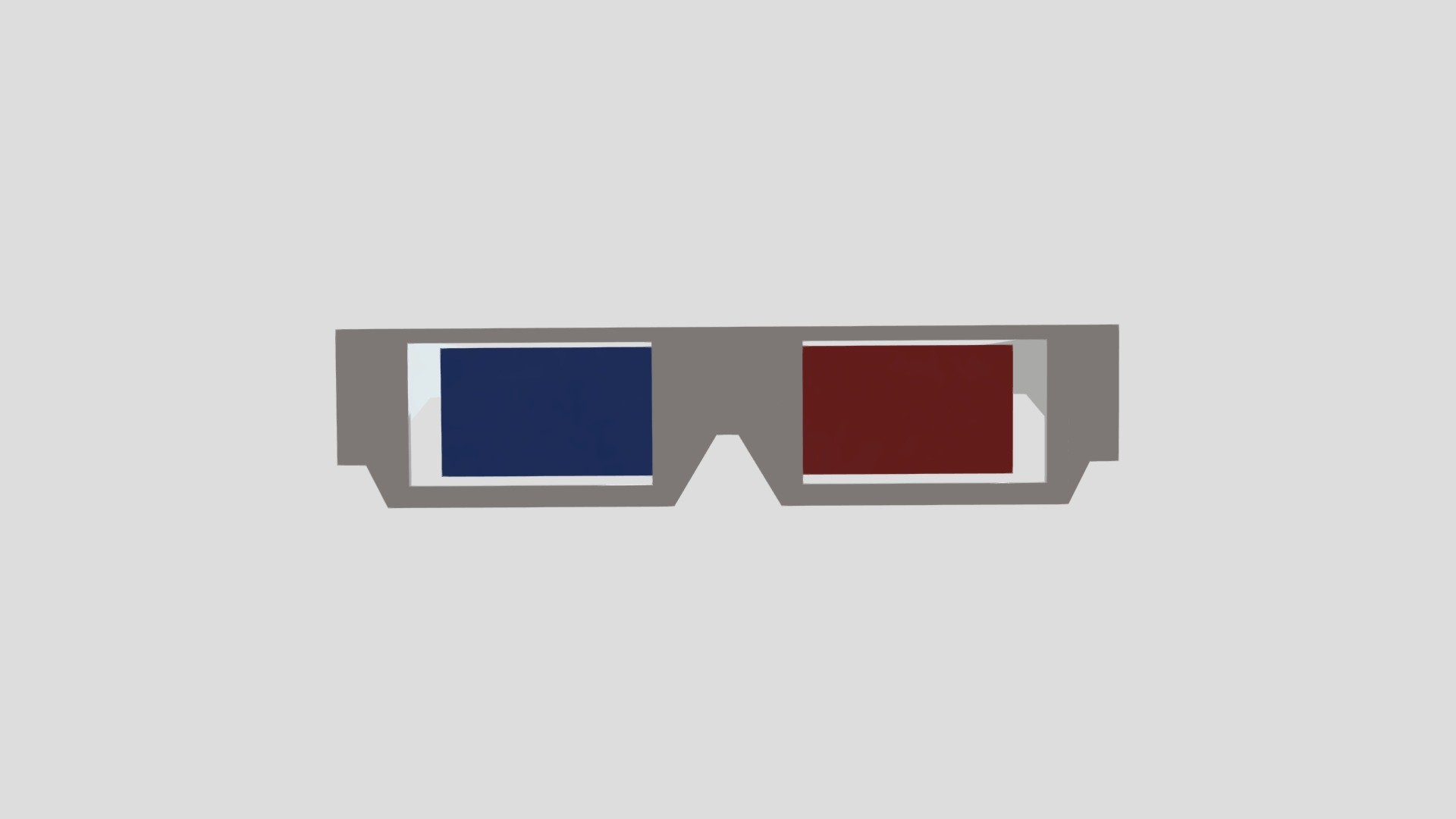 3D Glasses ( Red And Blue ) by Wael Tsar 3D model by Wael Tsar (wael