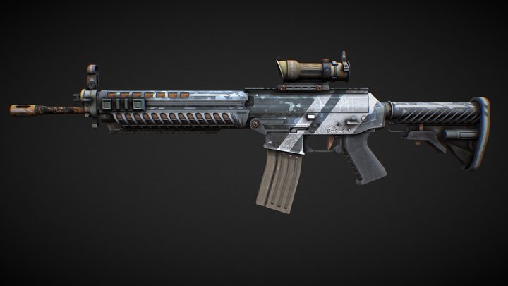 SG553 \\ Cold Desert 3D Model