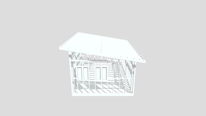Shed_ Foundation_ Studs 3D Model