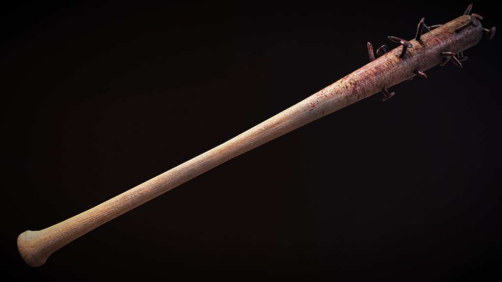 Bloody Baseball Bat with Nails