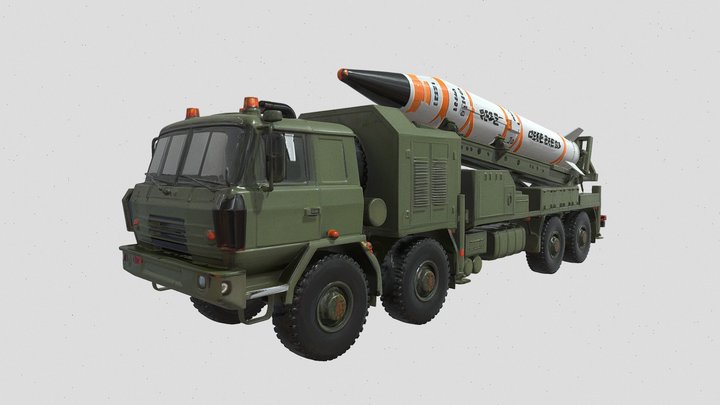 Indian Ballistic Missile 3D Model