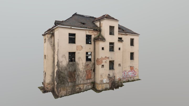 Ruined house in Dubí 3D Model