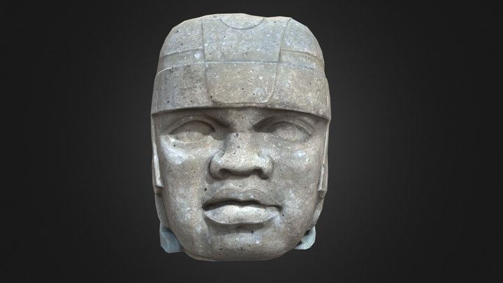El Rey the Giant Olmec Head 3D Model