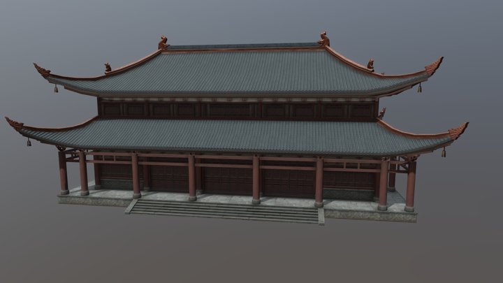 Chinese Hall 3D Model