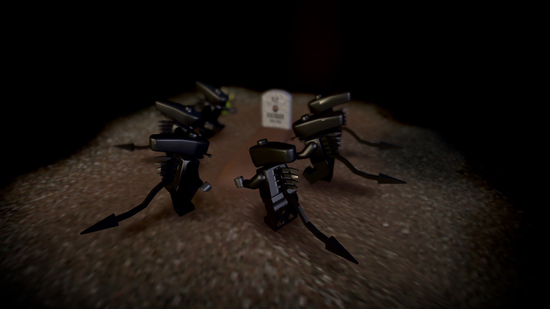 Lego Guy Alien7 Giger Memorial