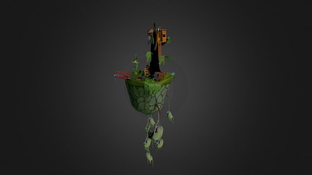 Bastion Floating Island 3D Model