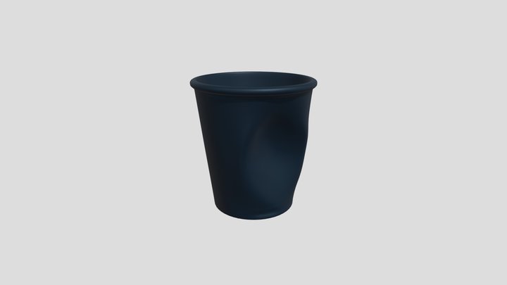 Deformed Ceramic Coffee Cup 3D Model