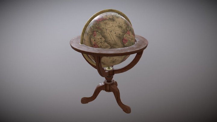 Antique Globe 3D Model