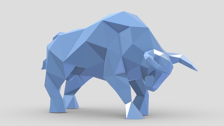 Low Poly Bull 3D Model