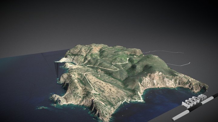 Capo Sandalo, Sardinia 3D Model