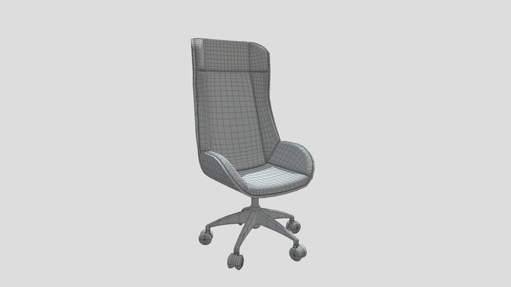 Office Scene - Desk Chair 3D Model