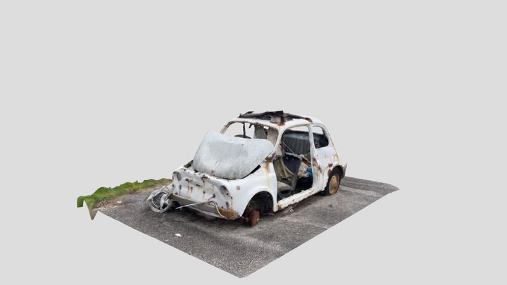 FIAT 500 ABANDONED 3D Model