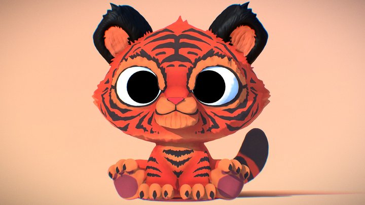 Tiger Cub 3D Model