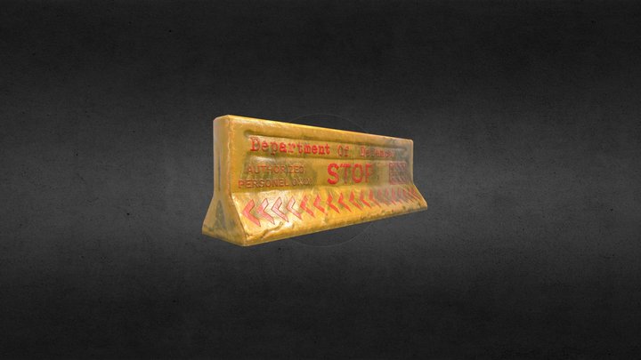 Road Barrier 3D Model