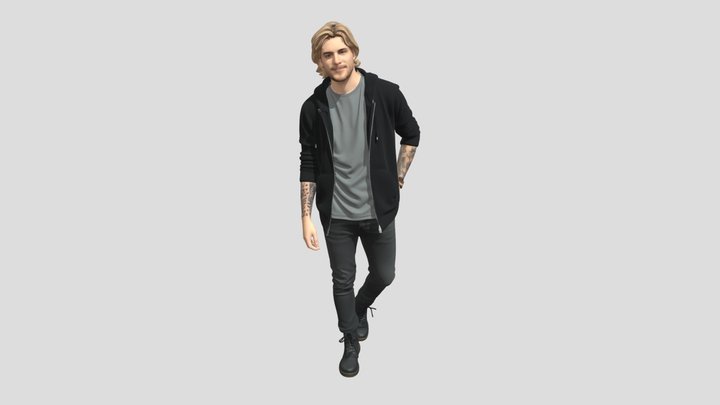 Casual Street Style Portrait – Gratis 3D-model STL